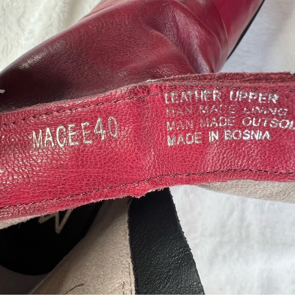Miz Mooz Leather Buckled Ankle Boots- Macee Crimson Red EU 40 (US 9-9.5) NWOT - Picture 14 of 16